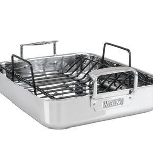 Viking 3-Ply Clad 16" Roasting Pan w/ Rack